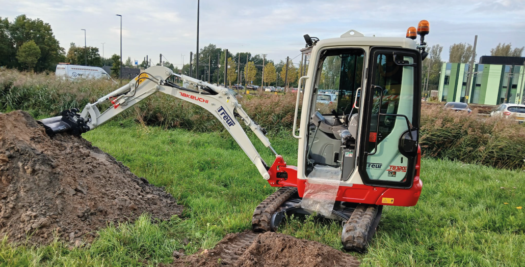 minigraver met machinist