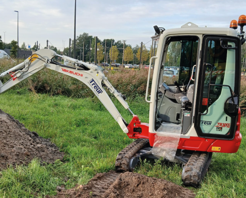 minigraver met machinist